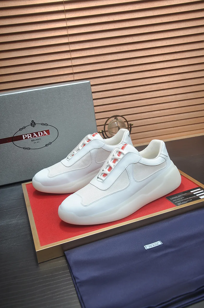 Men's shoes 💰580💶 [PRADA] Top original items, new seasonal styles, high-quality original items, top-grade high-mercerized cowhide combined with original breathable fabric + imported glue, imported stretch fabric inside with original cowhide feet, original thick outsole! Quality guaranteed! Code 38-45 (45 customized)